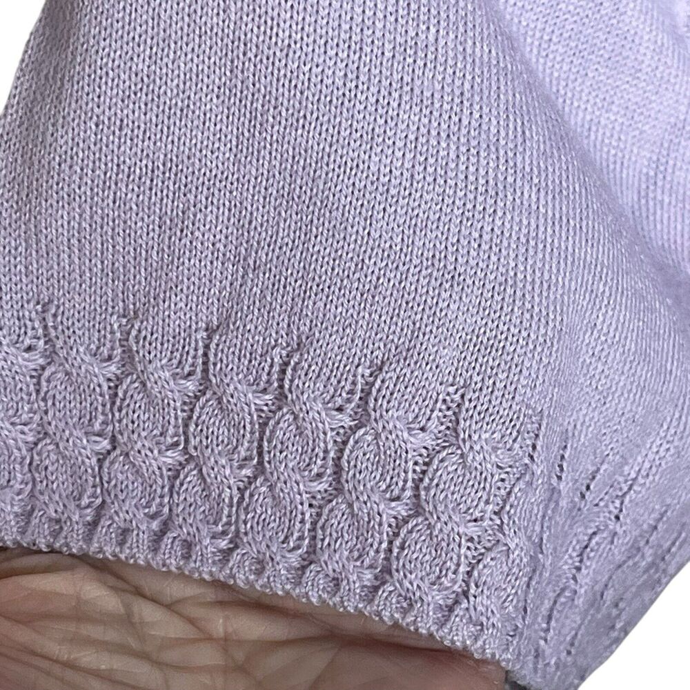 Aran Crafts Lavender Short-Sleeve Turtleneck Sweater - Picture 4 of 9